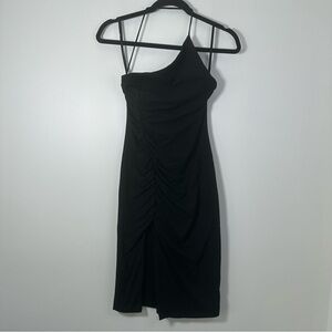 jenna one shoulder dress superdown NWT Superdown Jenna One Shoulder Blue Mini Dress Size S Slit Party Cocktail